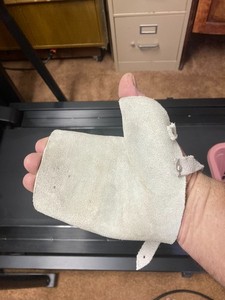 Thick Leather Welding Palm Hand Protector, Welding Safety gloves Hand Protectors