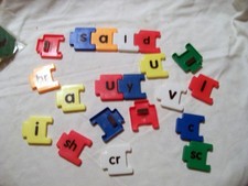 96 Magnetic Plastic Puzzle Piece Shaped Alphabet Letters Homeschool