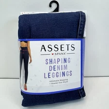 Assets by Spanx Shaping Denim Leggings Style Medium Wash Size XL NEW