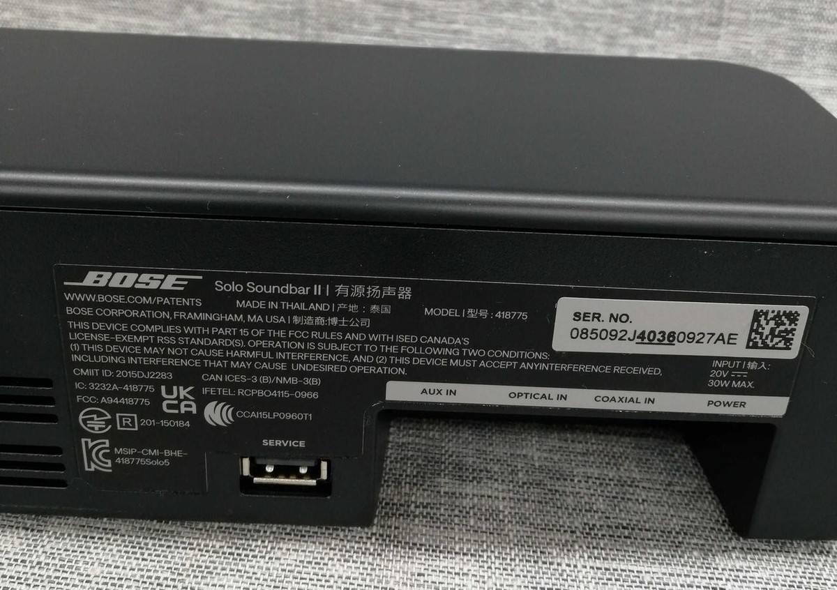 Bose Solo Soundbar II Used from Japan w/Accessories | eBay