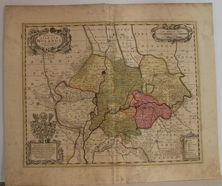 DUCHY OF WOLÓW POLAND 1700ca SCHENK & VALK UNUSUAL ANTIQUE COPPER ENGRAVED MAP