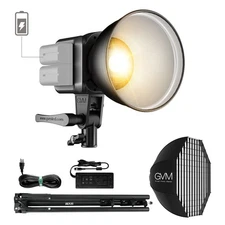 GVM Great Video Maker GVM 80W Bi-Color COB Video Light Kit, 2700K~7500K Conti...