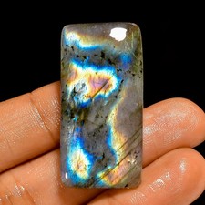 50 Ct Natural Labradorite Flashy Radiant Shape Cabochon Loose Gemstone 37X19X6mm