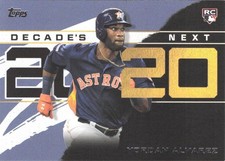 Yordan Alvarez RC 2020 Topps Decade's Next Blue #DN-4 Houston Astros