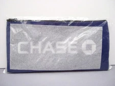 NEW SEALED CHASE Bank Cash Deposit Money Blue Bag with Bank Logo and Zipper