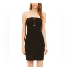 NWT B. Darlin Womens Strapless Ladder Cutout Little Black Dress Size 1/2 NEW