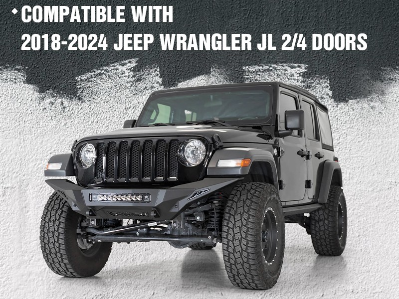 Front & Rear Tubular Fender Flares Tube Mud Guard For 2018-2025 Jeep Wrangler JL