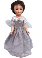 Ideal P 18 Miss Revlon Fashion Doll 19" Off Shoulder Lavender Gown 1950s