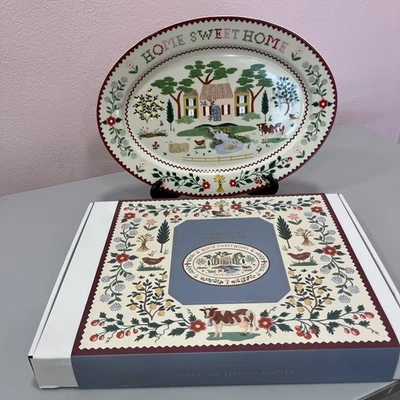 NEW Rifle Paper Co. Oval Porcelain Serving Platter - Home Sweet Home - Image 1 of 4