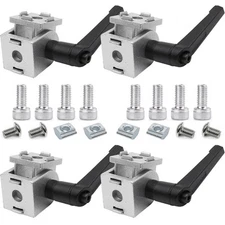4 Sets 2020 Aluminum Extrusion Pivot Joint Bracket