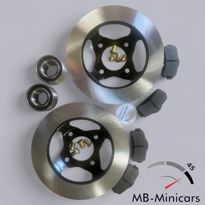 Microcar MGO  2 x Bremsscheibe  Beläge Radlager Schrauben vorne   1008471 220mm - Bild 1 von 2