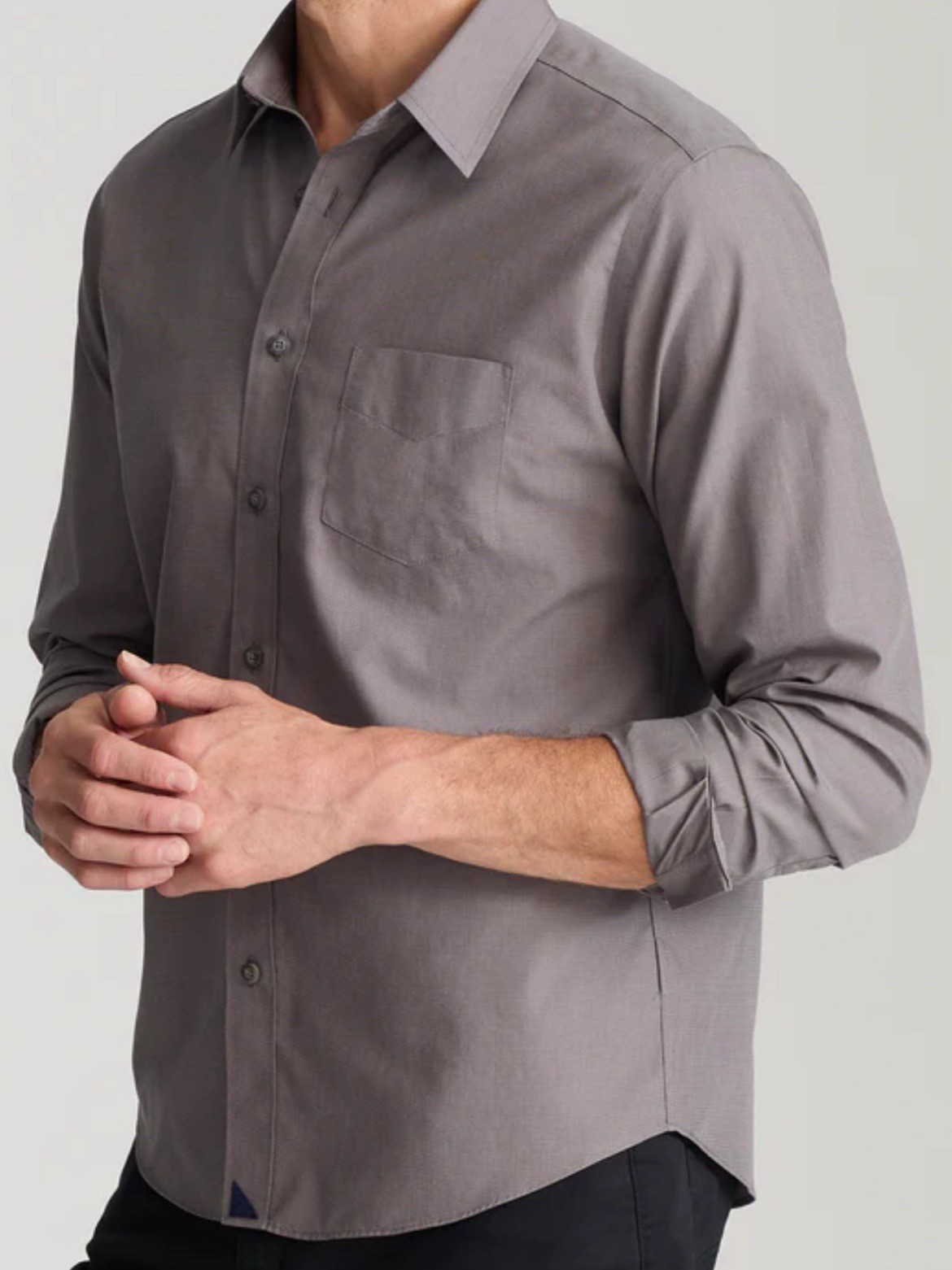 Untuckit Sangiovese Gray Wrinkle Free Button Down Long Sleeve Shirt Men’s XL