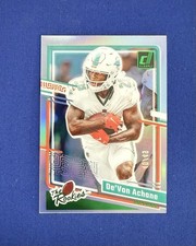2023 Panini Clearly Donruss Clearly the Rookies De'Von Achane #15 Green /49 (RC)
