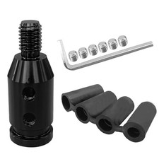 Universal Car Gear Shift Knob Adapter, M10x1.5 Aluminum Alloy Gear Stick Black