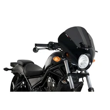 PUIG HALF FAIRING SCREEN DARK NIGHT FIT ON HONDA CMX500 REBEL 17-19 DARK SMOKE -