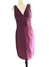 Adrianna Papell 100% Ruched Silk Dress . Size 4.