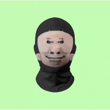 Funny Meme Mesh Balaclava See  Through Full  Face Prank Mask for Halloween Cosplay