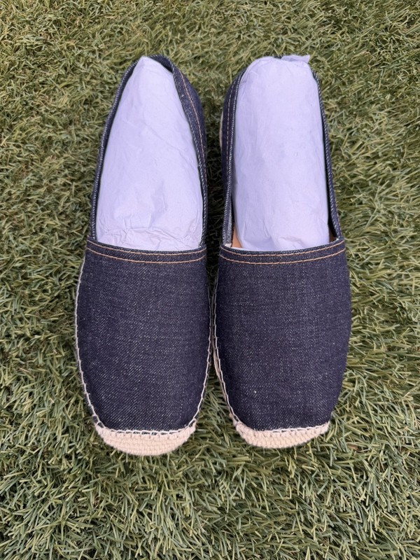 Ralph Lauren RRL Handwoven Denim Espadrille Size 10.5 New With Box 