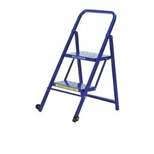 Ballymore Tl218 36 In H Steel Folding Rolling Ladder, 2 Steps, 300 Lb Load