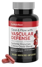 SunNutrition Clean&Flow Vascular Defense Nitric Oxide Blend 60 Capsules