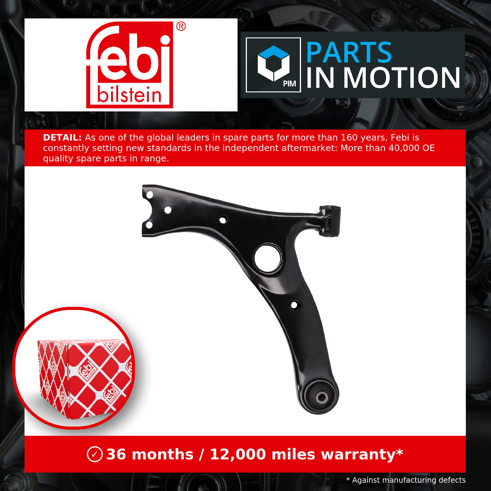 ✅Fits FEBI 187785 CONTROL ARM WITH BUSHES TOYOTA ⭐UK Seller⭐ - Image 3