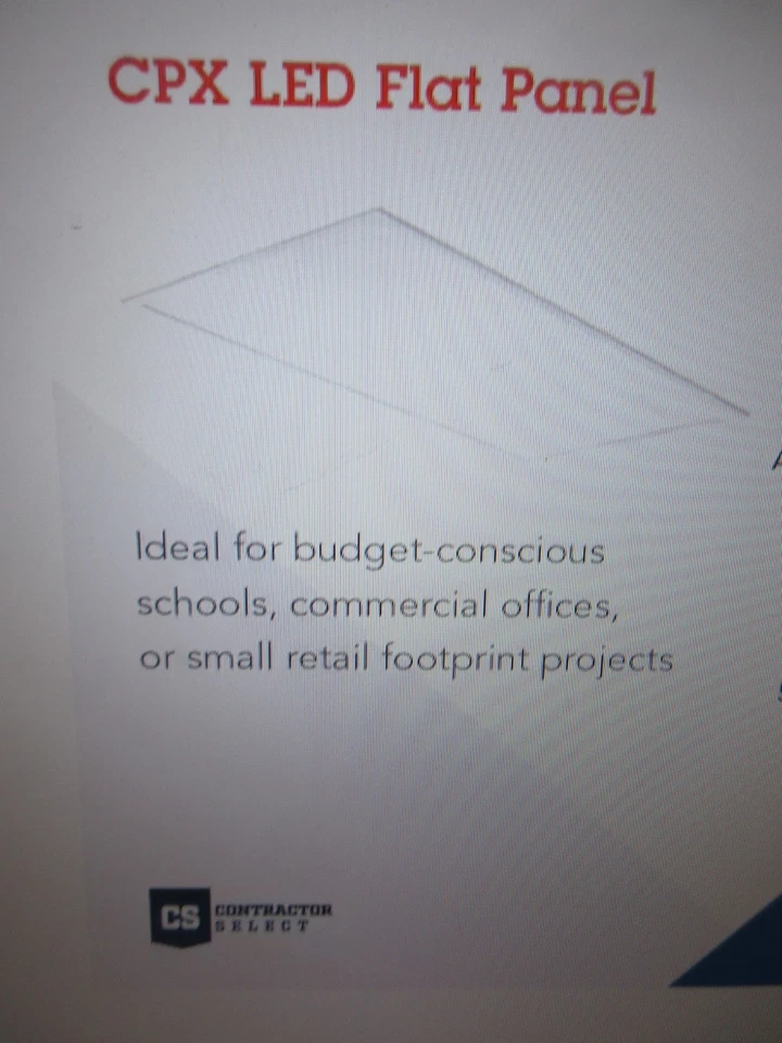 Lithonia Lighting Contractor Select CPX 2 ft x 4 ft Adjustable Lumen Panel Light - Image 2 of 4