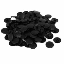 Screw Cap Covers - Star Head Pozi Drive - Black Press On Push Fit Large 17mm