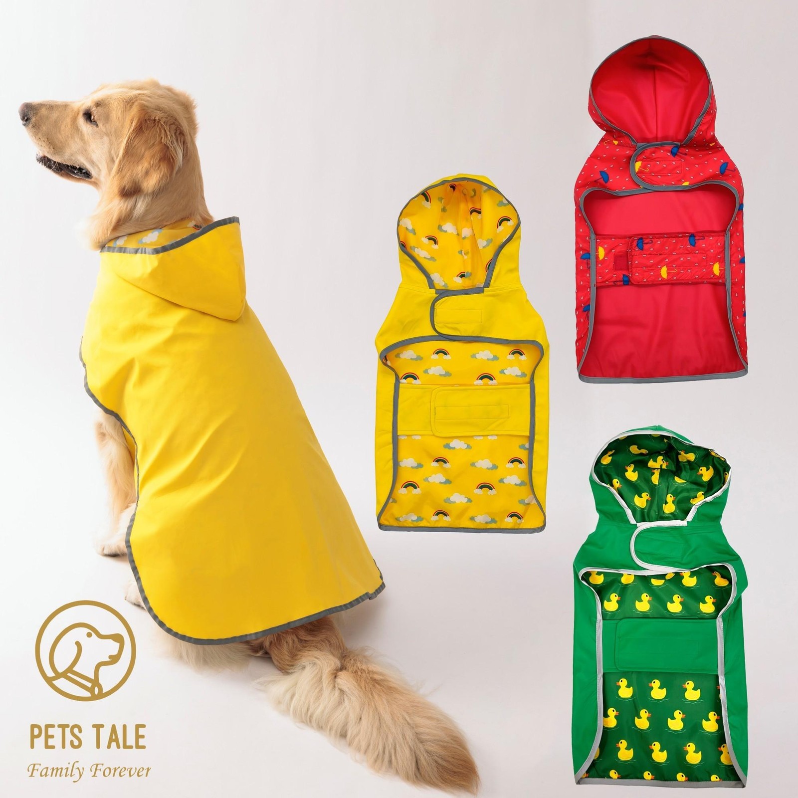 Dog Raincoat Waterproof Coat for Small Medium Large Dogs Outdoor Jacket Pu-image