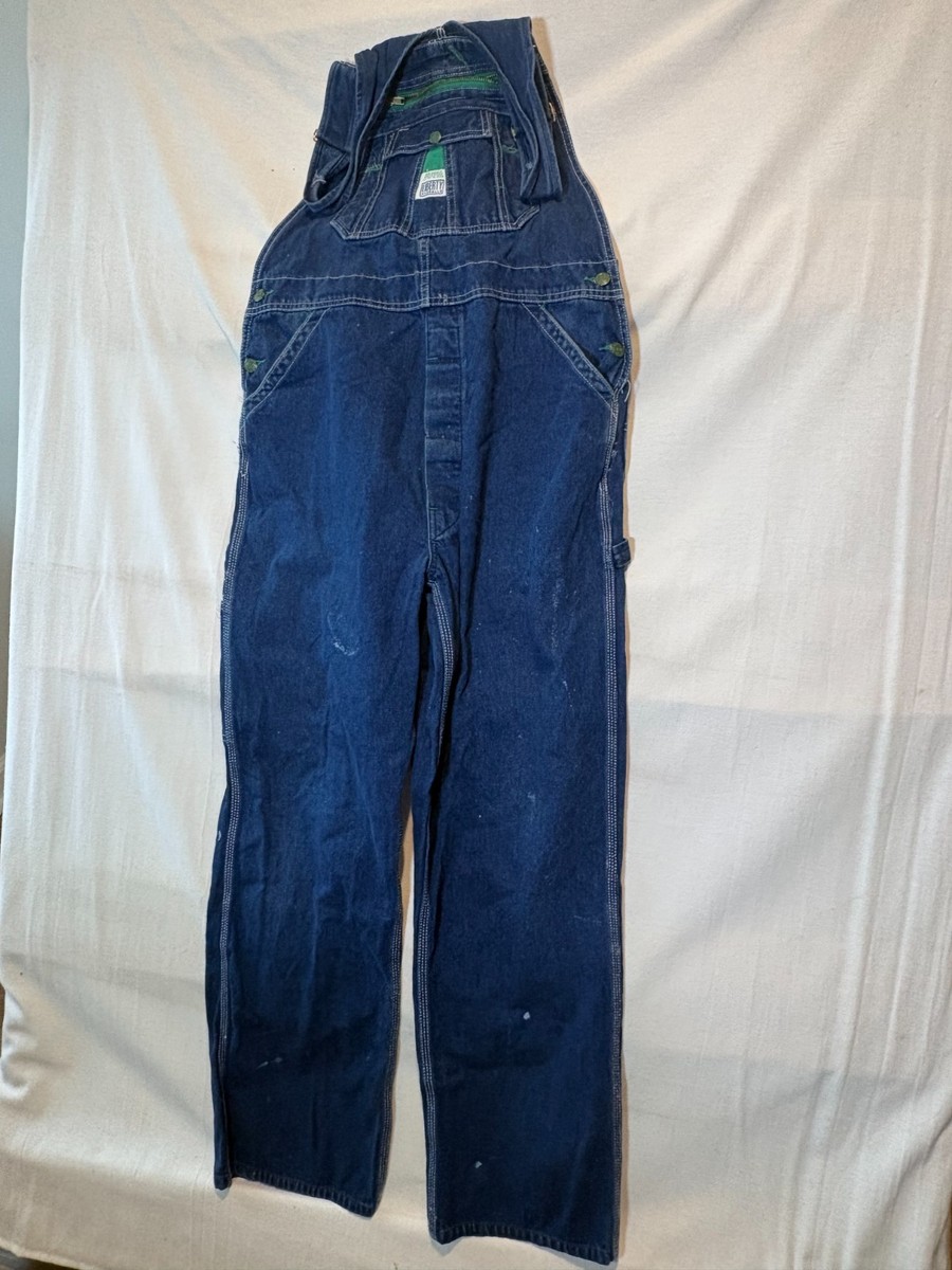 Vintage Liberty Jean Bib Overall Mens 42x32 Carpenter Workwear