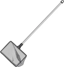 4 Inch Fishing Net With Telescopic Handle Fine Nylon Mesh For Aquariums And P...