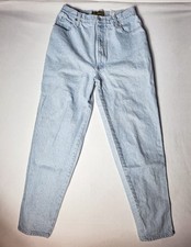 Vintage sasson high Waisted mom jeans light wash tapered leg Denim size 16