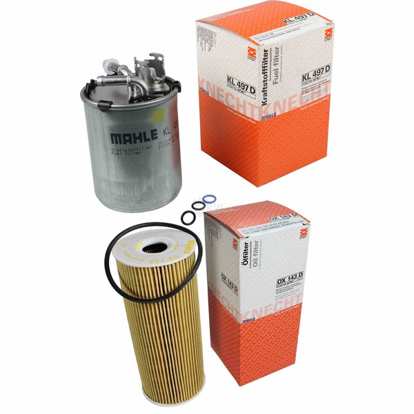 Mahle / Knecht Set Filterpaket Kraftstofffilter KL 497D ÖLfilter OX 143D-image