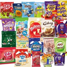 Easter Chocolate Eggs ,Hunt Party Bags Filling, Cadbury, Milkybar,m&m,Thortons,