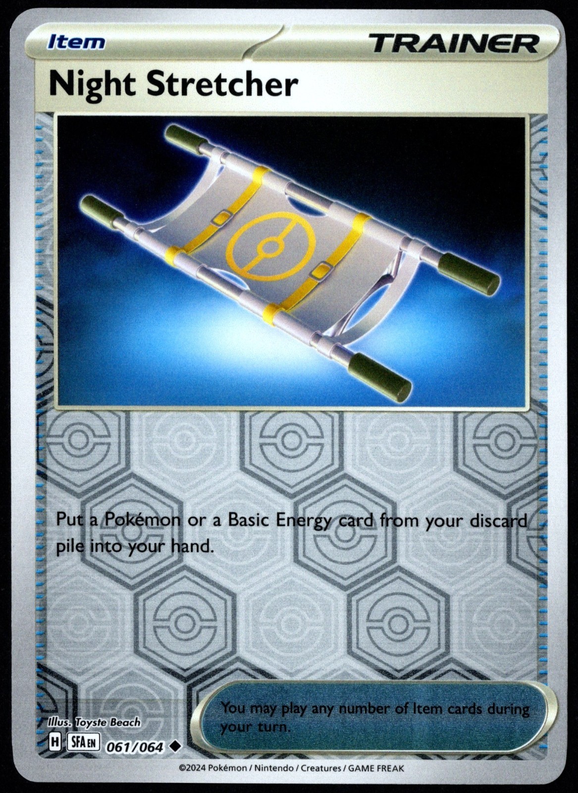 Pokemon TCG Night Stretcher 061/064 Shrouded Fable Reverse Holo Uncommon - LP