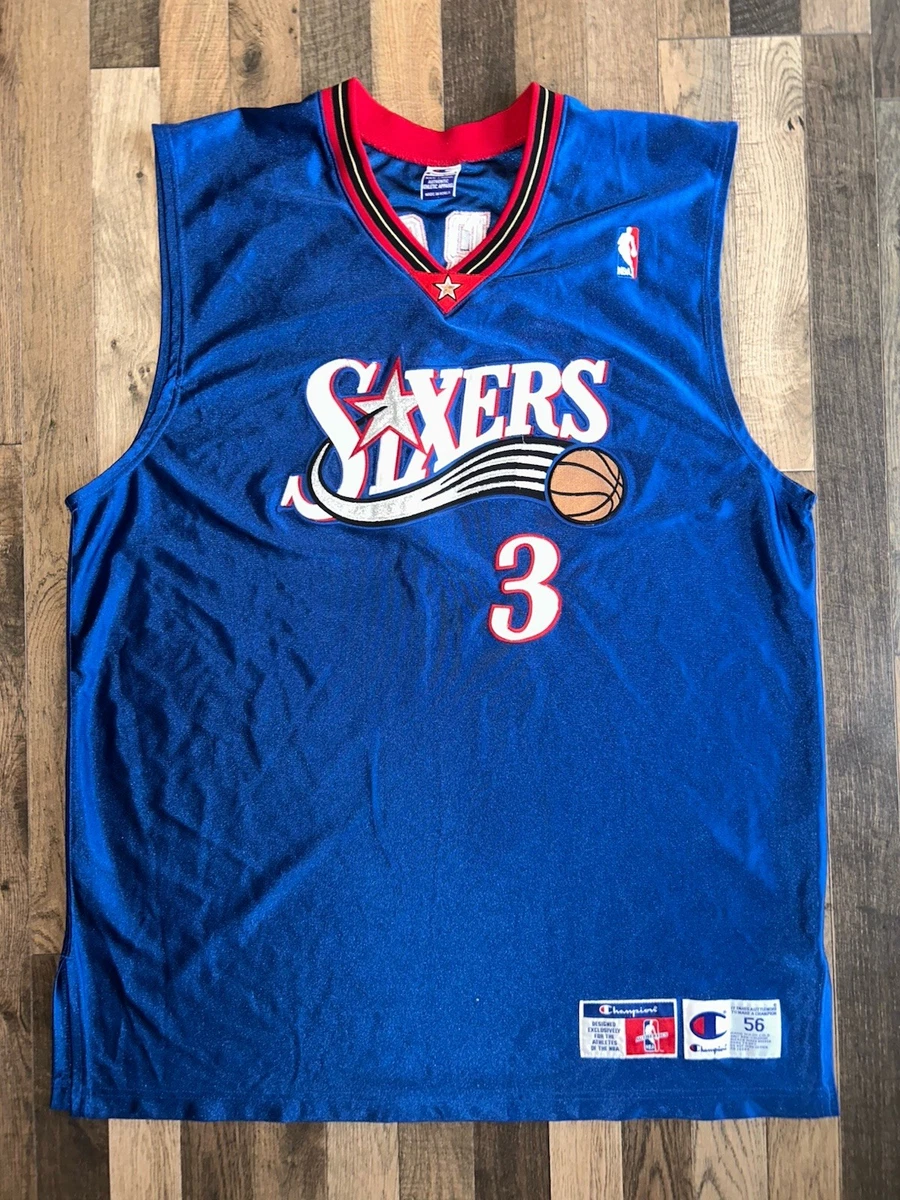 Champion Allen Iverson Blue NBA Fan Apparel & Souvenirs for sale