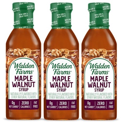 Walden Farms Maple Walnut Syrup   Perfect for Pancakes, 12 Fl Oz (Pack of 3)