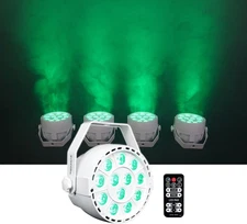Rockpar TRI LED RGB Compact Par Can Light 12W DMX Wash, Wireless Remote, Multi-C