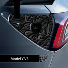 Nocturnal Petals Tesla Charge Port Wrap  Model Y