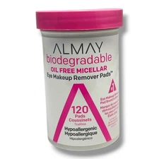 Almay Biodegradable Oil Free Eye Makeup Remover Pads 120 Pads, As Seen In Pics