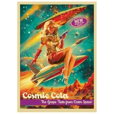 Cosmic Cola #4 – 50's Vintage Style – MTG Size – 100 Textured Matte Card Sleeves