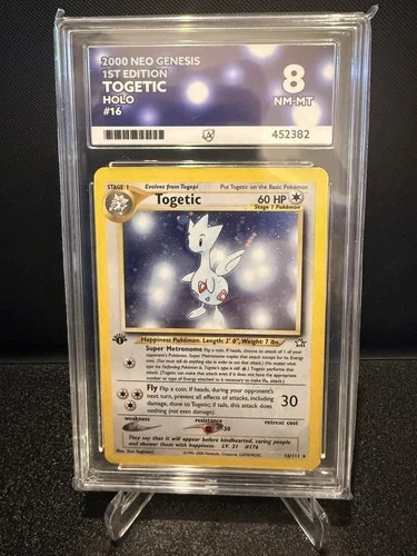 Pokemon Neo Genesis Togetic 16/111 1st Edition Holo ACE 8 Vintage Graded Card