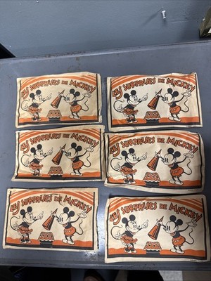 Vintage Walt Disney Mickey Mouse Paris France EXTREMELY RARE!!! Lot Of 6