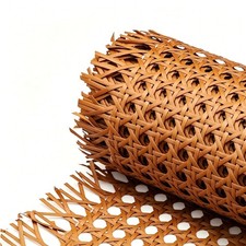 Plastic Rattan Cane Webbing 16" 40", Coffee Color Rattan Webbing for Caning P...