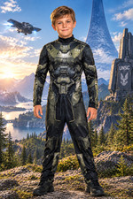 HALO Combat Boys Muscle Bodysuit Halloween Costume Size Child Medium 8-10
