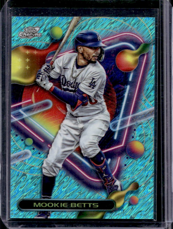 2023 Topps Cosmic Chrome Mookie Betts Aqua Equinox Refractor #114/199 Dodgers