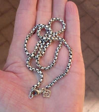 Current Item David Yurman 3.6 mm 18 Inch Box Chain w/14K Hang Tag - Gift Boxed