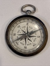 VINTAGE U.S. GAUGE COMPANY, NY (or PA)  POCKET WATCH STYLE COMPASS w/Brass CASE.