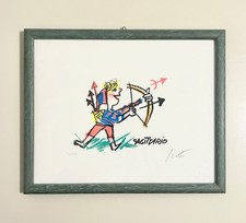 Emanuele Luzzati - Serigrafia segni zodiacali Sagittario.