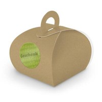Itenga Set Geschenk Motiv4 24X Geschenkschachtel Braun Kraftkarton Gastgeschenk