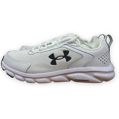 Under Armour Womens Charged Assert 9 White Black Size 6 Running Shoes Women